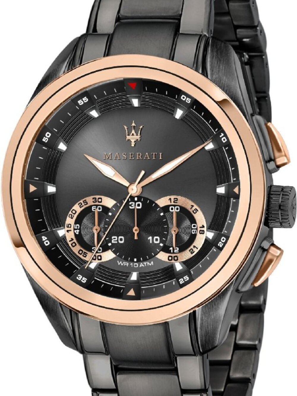 Maserati Traguardo R8873612016 Men's Watch Black Dial Steel Bracelet